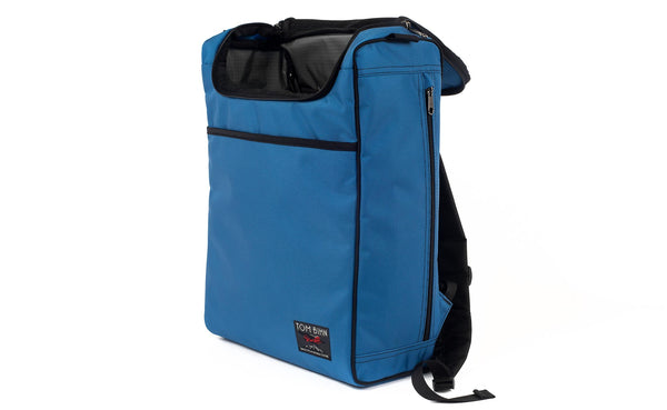 The Cambiata in Constellation (powder blue) Ballistic with Mountain Grey (grey with light grey grid) 210 Cerylon interior.